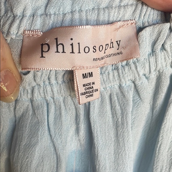 NWT Philosophy Light Blue Off The Shoulder Women's Top - Picture 5 of 7